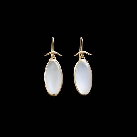 18K Bella Luna Moonstone Earrings