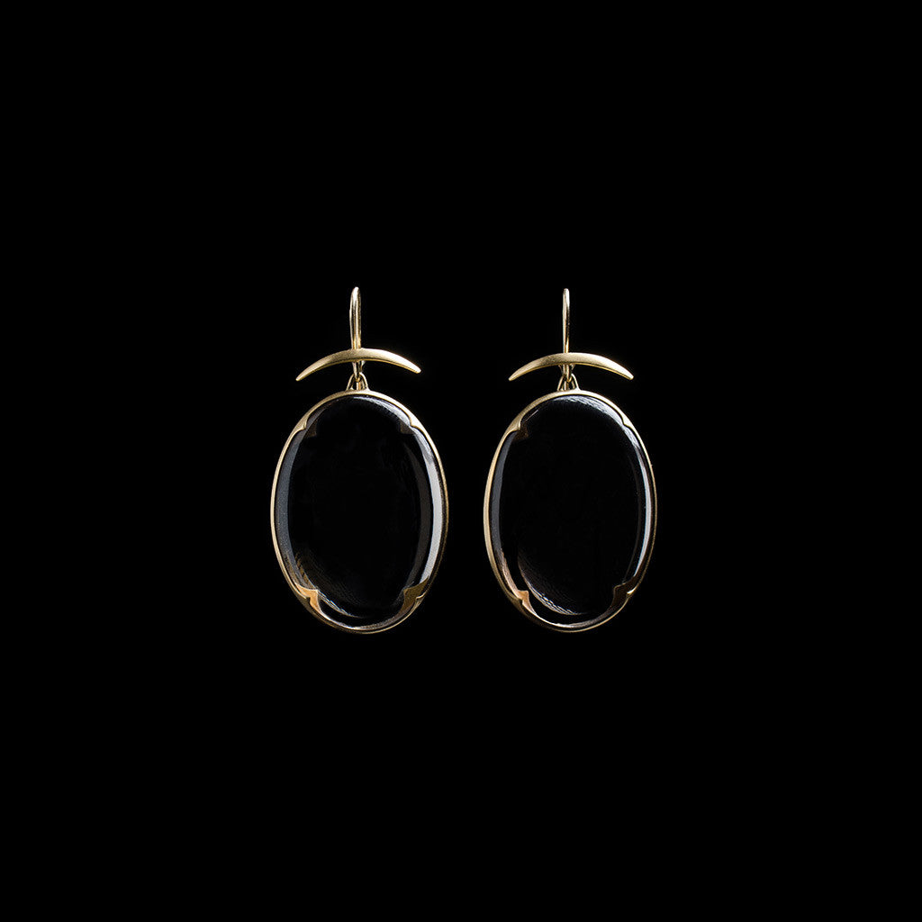 18K Smoky Topaz Lens Earrings – Grange Hall